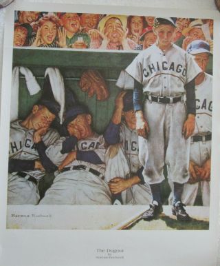 The Dugout By Norman Rockwell / The Dugout 12 " X 15 " Print