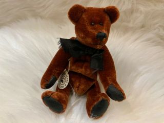 Boyds Bears Mini T.  F.  Wuzzies,  Jointed Bear Collectible Plush 2.  75” T.  Farley