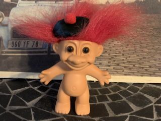 Vintage 1990s Russ French Artist Troll Doll With Beret 5 "