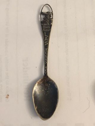 Las Vegas Pierced Handle Souvenir Demitasse Size Spoon Sterling Silver