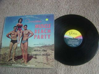 Annette " Muscle Beach Party " Rare Surf Rock Mono Lp Buena Vista Bv 3314 Vtg 1963