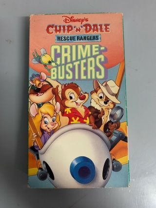 Disney Chip N Dale Rescue Rangers Rare Walt Disney - Crime Busters - (vhs,  1991)