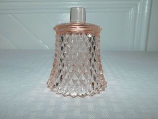 Diamond Point Pink Glass Votive Candle Holder Sconce Cup