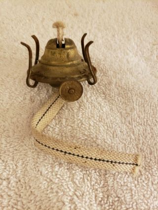 Antique P&a Mfg.  Co.  Eagle Brass Oil Lamp Burner & Wick For Parts/repair