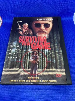 Surviving The Game (dvd,  1999) Rare,  Oop Ice - T,  Gary Busey,  Rutger Hauer