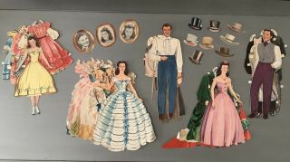 Authentic Vintage Merrill Gone With The Wind Paper Dolls 1940 3405