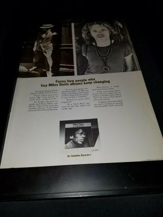 Miles Davis In A Silent Way Rare Promo Poster Ad Framed