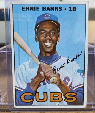1967 Topps Ernie Banks Chicago Cubs 215 Baseball Card Ungraded