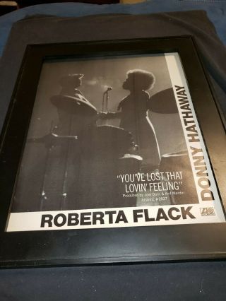 Roberta Flack Donny Hathaway Rare Promo Poster Ad Framed
