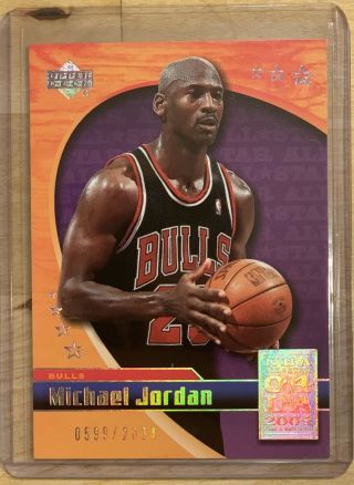 2004 Upper Deck Michael Jordan All - Star Game Card Serial " D 0599/2004 - Rare Sp