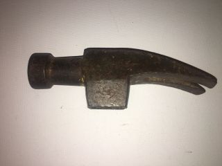 Antique Steel Claw Hammer Head No Handle Vintage Tool
