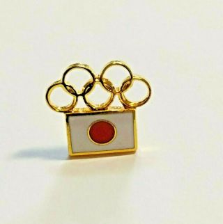 Old Rare Lapel Pin Badge From The Japanese Olympic Committee