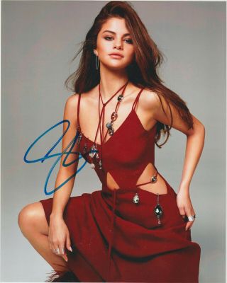 Selena Gomez Hand Signed 8 X 10 Sexy Photo Autograph W/ Pic & Rare Auto
