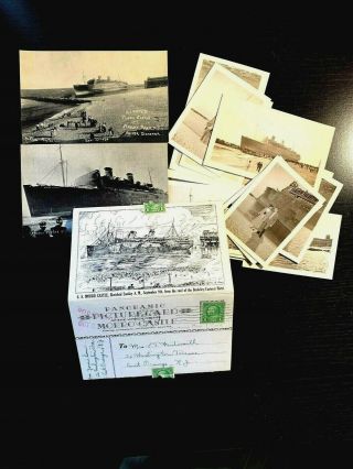 Vintage Antique Panoramic Picture Card Wreck Of The Morro Castle 1934