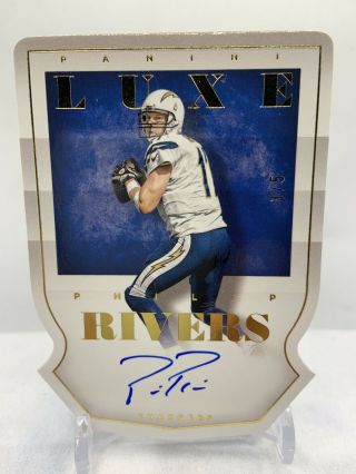 Philip Rivers Auto 2015 Panini Luxe 3/5 Ssp Sd Chargers Ind Colts Qb Very Rare