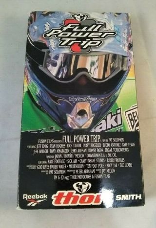 Full Power Trip (vhs 1997) Oop Motocross Thor Reebok Action Extreme Sports Guc