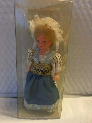 Vintage Wiegand Doll Trachten Puppen Costume Blond Holland 6 " Made In Germany