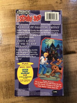 RARE OOP UNRATED SCOOBY DOO A GAGGLE OF GALLOPING GHOSTS VHS VIDEO HANNA BARBERA 2
