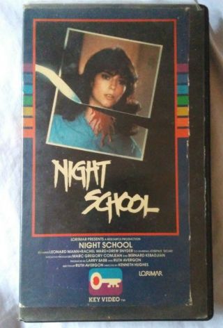 Night School Aka Terror Eyes Vhs Key Video Rare Slasher Rachael Ward