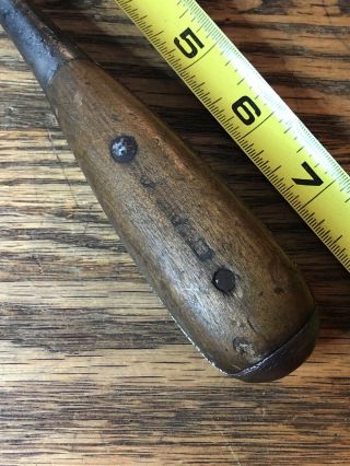 Antique 1900s Screwdriver,  Flathead Wood/Wooden Handle 8” Overall. 3