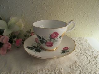 Vintage Lady Beth Tea Cup And Saucer Pink Yellow Roses Made In England