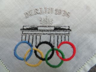 Rare Henkerchief From The 1936 Olympic Games Held In Berlin - Germany