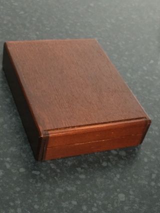 Rare Vintage Wooden Card Magic Trick MC Card Case By Mikame 2