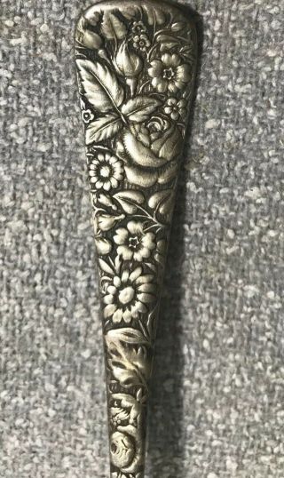 Sterling Silver Spoon By T & E Dickinson 1888 Rose Pattern 5.  5”