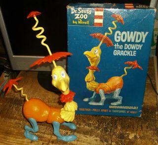 Rare 1959 Revell Dr.  Seuss Zoo No Gowdy The Dowdy Grackle W/ Box