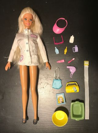 Vintage 1990 Mattel Talking Barbie Doll: Dentist - Blonde Hair - Muse