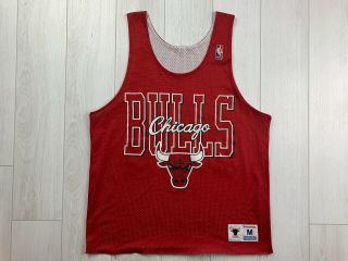 Rare Chicago Bulls Vintage Basketball Jersey Mitchell & Ness Reversible Size M