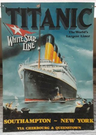Titanic Metal Vintage Retro Tin Sign Wall Plaque