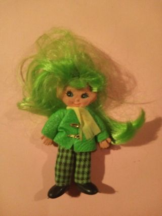 Vintage 1969 Ideal Flatsy Doll (green Hair)