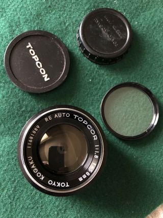 Rare Collectible Auto Topcor 1:1.  8 F=58mm Tokyo Kogaku Japan Lens Filter W/case