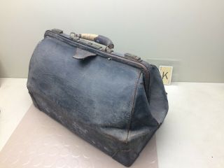 Antique Vintage Large Doctor Bag Medical Bag Or Travel Bag
