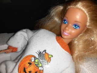 Vintage 80s Barbie With Halloween Outfit