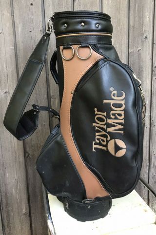 Vintage/rare Taylormade Burner Bubble Staff/tour Cart Golf Bag - Black/brown