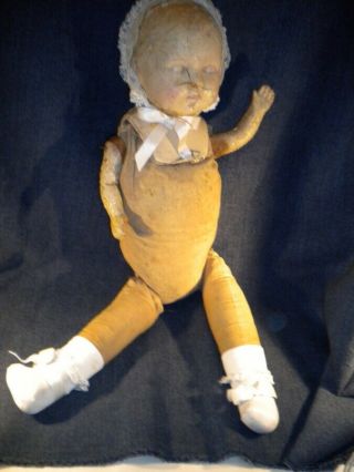 Weird Antique Creepy Doll: Movie Prop In A Horror Film Or Halloween House