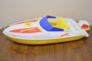 Vintage 1990 Barbie Baywatch Lifeguard Rescue Boat Beach Mattel
