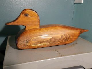 Vintage / Antique Hand Carved Wood Duck Decoy Rustic Primitive Folk Art