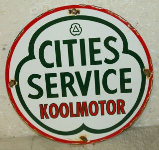 Cities Service Gasoline Motor Oil Vintage Style Porcelain Signs Gas Pump Plate