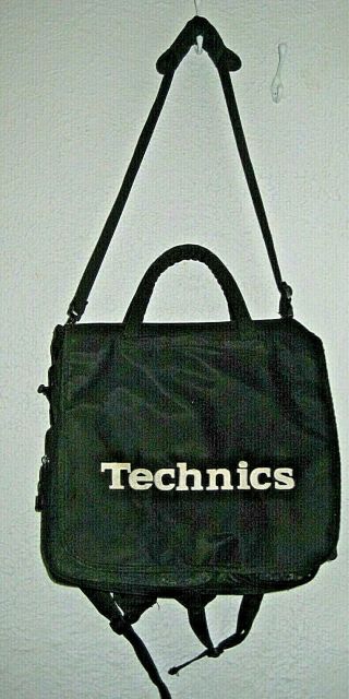 Vintage Dmc Technics Black Vinyl Record Dj Bag Backpack Rare
