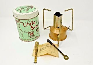 Vintage Little Injun Scout Cook Stove // Great Graphics On Can // Hard To Find