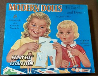 1957 Platt & Munk " Modern Dolls " 8 Paper Dolls Designed By Queen Holden