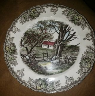Johnson Brothers The Friendly Village " The Stone Wall " 9 " Dinner Plate Antique