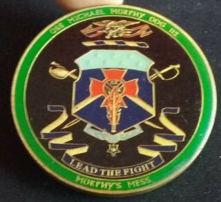 Rare Uss Michael Murphy Ddg - 112 Us Navy Seal Medal Of Honor Moh Challenge Coin