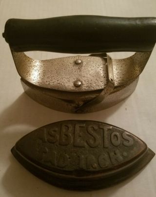 Antique Toy/mini " Asbestos Sad Iron " By Dover Mfg Co Pat 