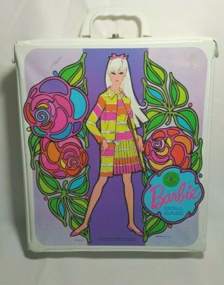 Mod Era 1967 Barbie Doll Carrying Case 1002 All White Graphic Of All That Jazz
