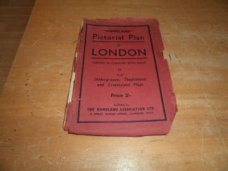@@@ " Homeland " Pictorial Plan Of London Printed In Colours @@@