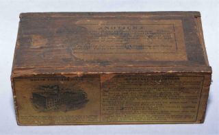 Antique Roberts Automatic Numbering Machine Wood Storage Box - Model 49